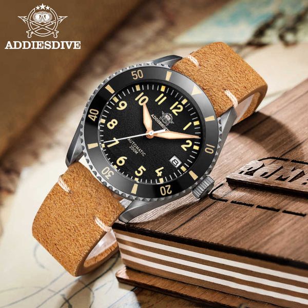 addiesdive luxury pilot men's watch sapphire crystal nh35 automatic es super luminous ceramic bezel retro 200m diver 210728, Slivery;brown
addiesdive luxury pilot men's watch sapphire crystal nh35 automatic es super luminous ceramic bezel retro 200m diver 210728, Slivery;brown