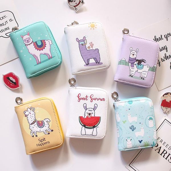 wallets cute alpaca cartoon style korean schoolgirl purse hand-held zero wallet girl slim zipper women, Red;black
wallets cute alpaca cartoon style korean schoolgirl purse hand-held zero wallet girl slim zipper women, Red;black