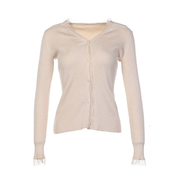 2021 vintage lace v-neck knitted cardigan autumn fashion korean style slim-fit long-sleeved solid color women sweater pi65, White;black
2021 vintage lace v-neck knitted cardigan autumn fashion korean style slim-fit long-sleeved solid color women sweater pi65, White;black