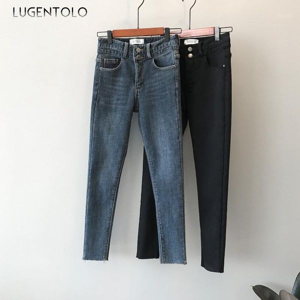 lugentolo women jeans high waist autumn winter velvet warm button tight elastic force casual zipper scratched pencil pants1, Blue
lugentolo women jeans high waist autumn winter velvet warm button tight elastic force casual zipper scratched pencil pants1, Blue
