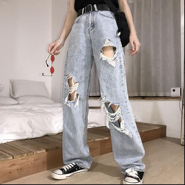 2021 new high waist ripped jeans womens hip hop loose jeans 5xl women pants vintage female torn trousers streetwear kz69, Blue
2021 new high waist ripped jeans womens hip hop loose jeans 5xl women pants vintage female torn trousers streetwear kz69, Blue