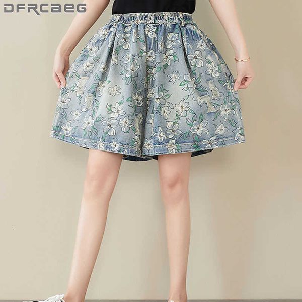 women's shorts summer high elastic waist floral loose denim women lady wide leg casual short jeans bermuda femme 9ank, White;black
women's shorts summer high elastic waist floral loose denim women lady wide leg casual short jeans bermuda femme 9ank, White;black