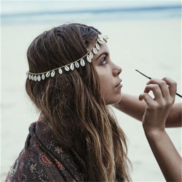 natural selling fashion shell tassel band hair accessories, Black;brown 
natural selling fashion shell tassel band hair accessories, Black;brown