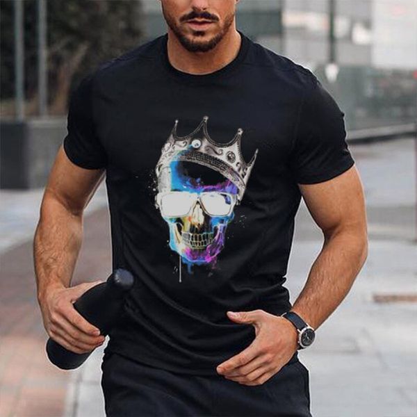 undead crown pattern men's 3d printed t-shirt visual impact party streetwear punk gothic round neck american muscle style short sleeve, White;black
undead crown pattern men's 3d printed t-shirt visual impact party streetwear punk gothic round neck american muscle style short sleeve, White;black