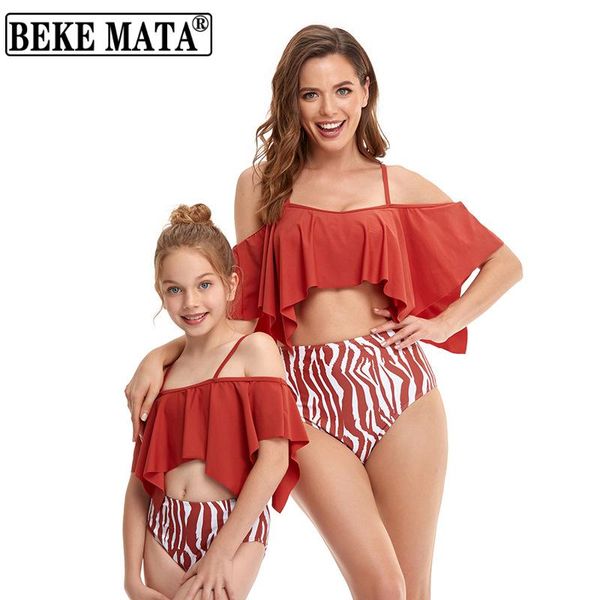 family swimsuit for mother daughter 2021 summer mommy and me clothes ruffle family look mom and girl swimwear bikini suit set, Blue
family swimsuit for mother daughter 2021 summer mommy and me clothes ruffle family look mom and girl swimwear bikini suit set, Blue