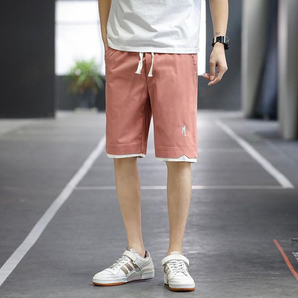 men's shorts casual male loose trend handsome sports five minute pants embroidery 2021 summer outside wear big son, White;black
men's shorts casual male loose trend handsome sports five minute pants embroidery 2021 summer outside wear big son, White;black