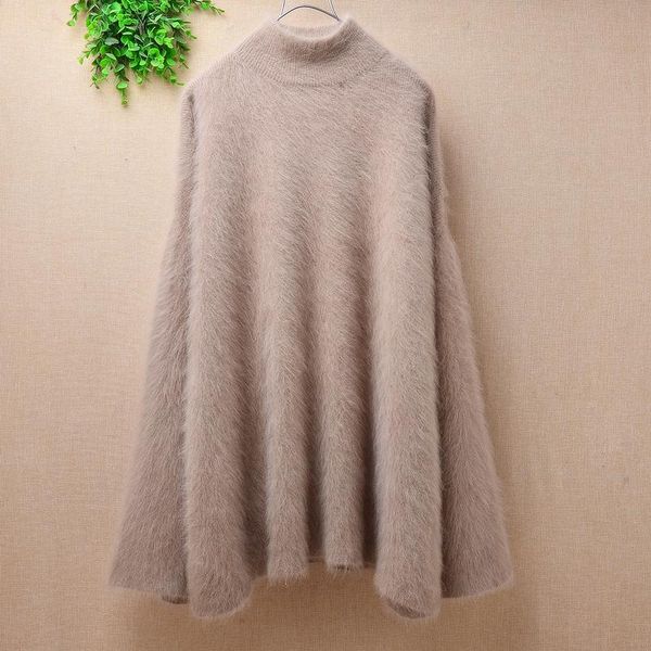 women's sweaters ladies women winter thick warm hairy angora fur medium turtleneck long flare sleeves mink cashmere loose plus size j, White;black
women's sweaters ladies women winter thick warm hairy angora fur medium turtleneck long flare sleeves mink cashmere loose plus size j, White;black