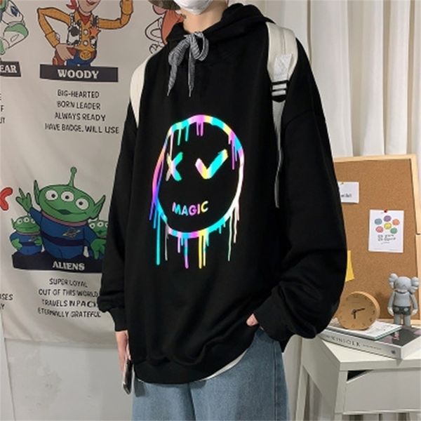 autumn and winter new fashion reflective men's hoodies casual fleece hoodie loose oversized hip hop streetwear pullover 201020, Black
autumn and winter new fashion reflective men's hoodies casual fleece hoodie loose oversized hip hop streetwear pullover 201020, Black