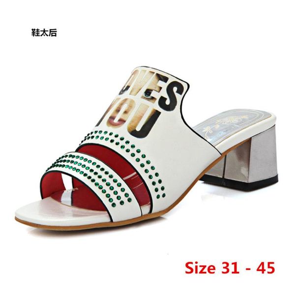 sandals summer med high heels woman heel shoes ankle strap come women gladiators sandalas small big size 31 - 45, Black
sandals summer med high heels woman heel shoes ankle strap come women gladiators sandalas small big size 31 - 45, Black