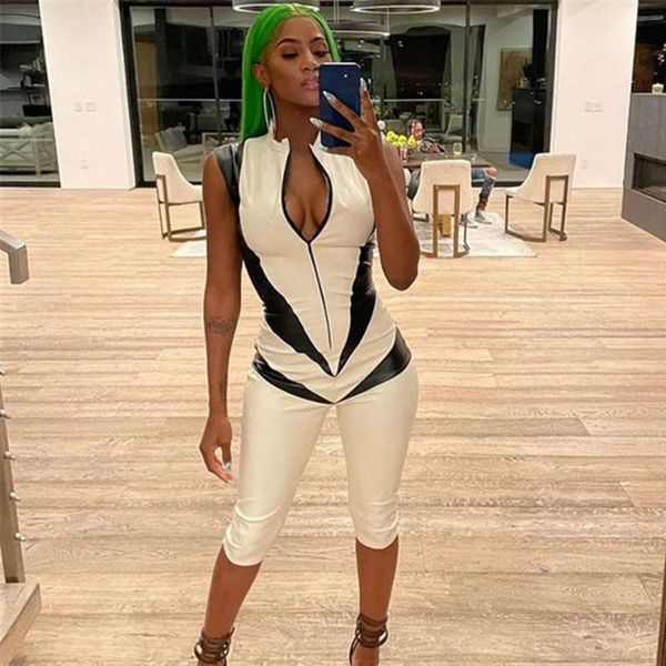 new color contrast zipper stitched svels leather pants in spring and autumn, Black;white
new color contrast zipper stitched svels leather pants in spring and autumn, Black;white