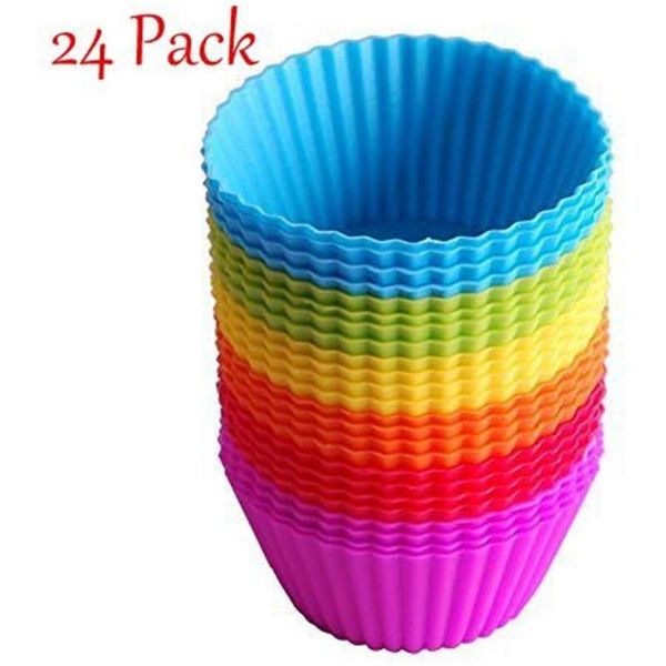 24pcs silicone cake cup round shaped muffin cupcake baking molds home kitchen cooking supplies decorating tools #40 & pastry
24pcs silicone cake cup round shaped muffin cupcake baking molds home kitchen cooking supplies decorating tools #40 & pastry