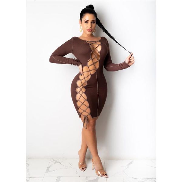 women dress cross lace up hollow out classic basic round neck full sleeve party club dresses autumn elastic hight robe femme, Black;gray
women dress cross lace up hollow out classic basic round neck full sleeve party club dresses autumn elastic hight robe femme, Black;gray