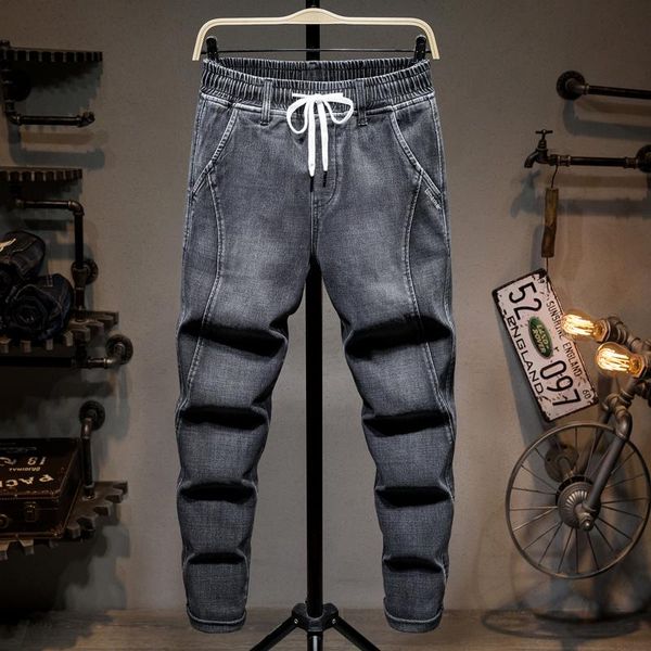 loose harem pants men's four seasons plus size 7xl elastic waist jeans men's cotton casual high-stretch high-quality denim pants, Blue
loose harem pants men's four seasons plus size 7xl elastic waist jeans men's cotton casual high-stretch high-quality denim pants, Blue