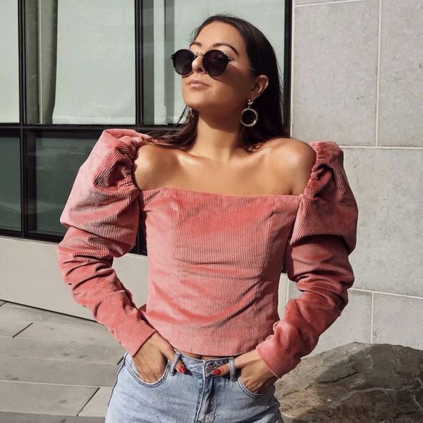 2021 autumn new female velvet square neck breath long sleeve casual pink short 6vix, White
2021 autumn new female velvet square neck breath long sleeve casual pink short 6vix, White
