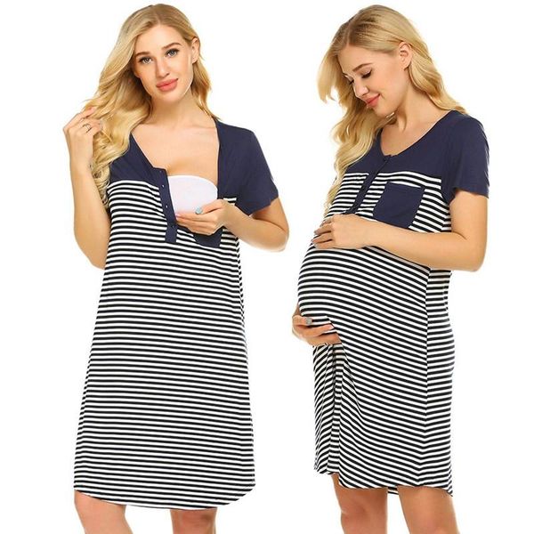 maternity dresses women summer sleeveless dress striped breastfeeding and nursing women's t-shirt pregnant, White
maternity dresses women summer sleeveless dress striped breastfeeding and nursing women's t-shirt pregnant, White