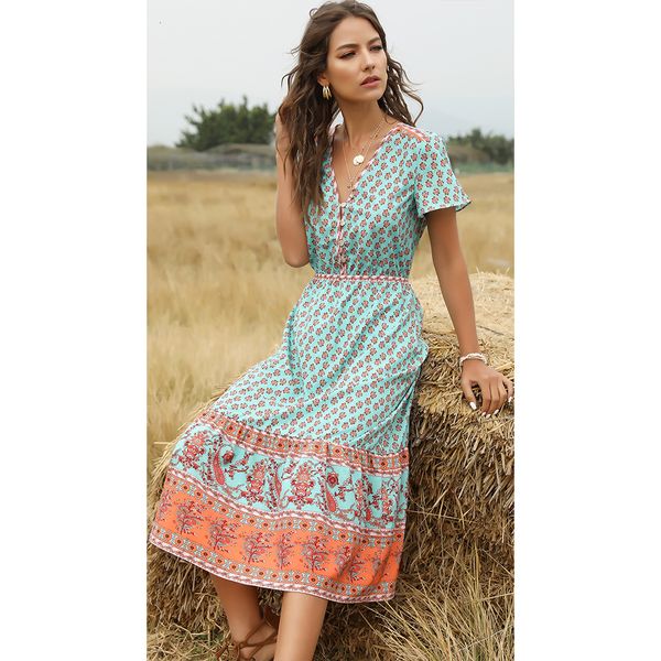 spring summer women 2020 casual print long es female elegant v neck boho beach vacation party vestidos 1ovi, Black
spring summer women 2020 casual print long es female elegant v neck boho beach vacation party vestidos 1ovi, Black