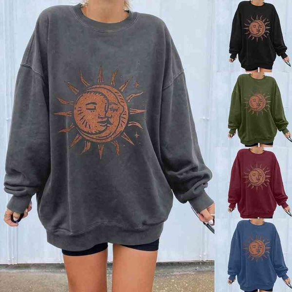 s-xxxl multicolor long sleeve women winter sun printing sweatshirt pullover personalized sun print f4, Black
s-xxxl multicolor long sleeve women winter sun printing sweatshirt pullover personalized sun print f4, Black