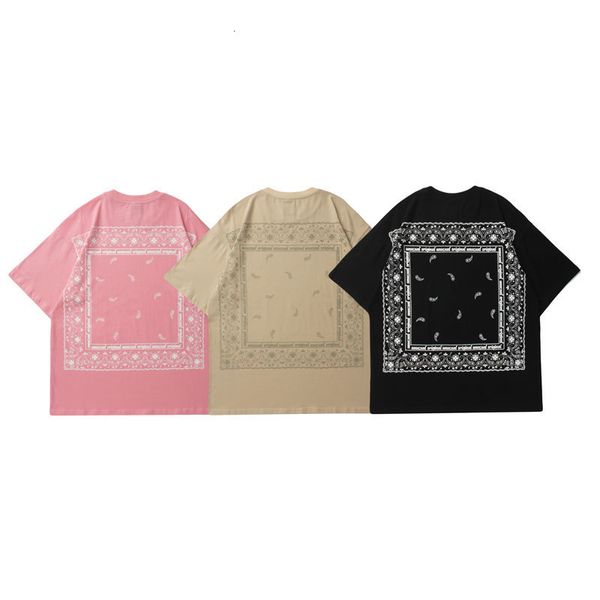 fashion t shirt impass square cashew flower print couple's short sleeve men's and women's loose style summer top, White;black
fashion t shirt impass square cashew flower print couple's short sleeve men's and women's loose style summer top, White;black