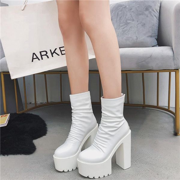 boots 2021 autumn winter super high heel wrinkled fashion short women's thin, Black
boots 2021 autumn winter super high heel wrinkled fashion short women's thin, Black