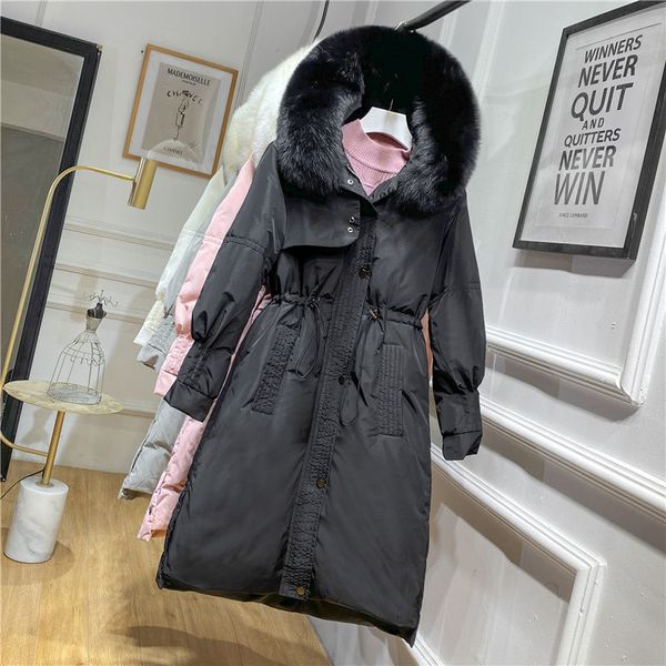 Female Winter Jacket Detachable Fox Skin Collar White Duck Down Thin Women's Clothing Thick Outerwear C21 21uo, Black
Female Winter Jacket Detachable Fox Skin Collar White Duck Down Thin Women's Clothing Thick Outerwear C21 21uo, Black