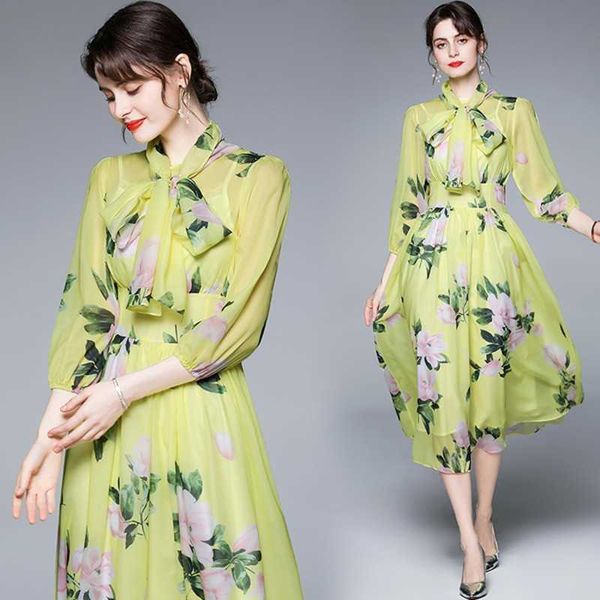 summer fashion casual women bow neck three quarter sleeve flower print chiffon beach dresses 210531, Black;gray
summer fashion casual women bow neck three quarter sleeve flower print chiffon beach dresses 210531, Black;gray