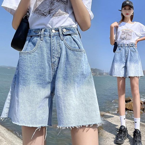 women's jeans 2021 summer korean version of high-waisted -edge a-line wide-leg small pants design sense denim shorts women, Blue
women's jeans 2021 summer korean version of high-waisted -edge a-line wide-leg small pants design sense denim shorts women, Blue