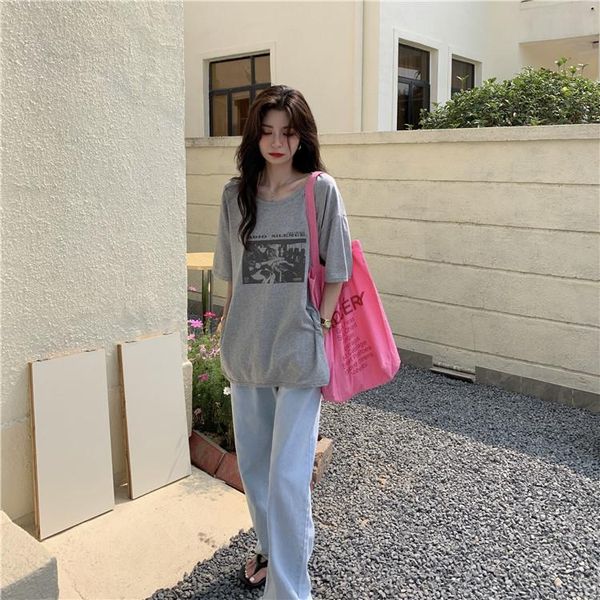 women's t-shirt ytx991 summer 2021 design sense niche split loose short-sleeved women, White
women's t-shirt ytx991 summer 2021 design sense niche split loose short-sleeved women, White