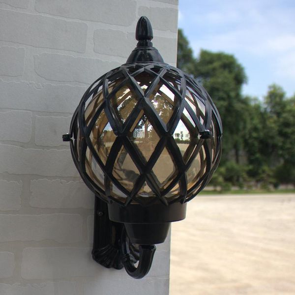 outdoor wall lamps european waterproof amber glass ball lamp corridor retro decoration led paint bronze iron e27 bulb lighting 
outdoor wall lamps european waterproof amber glass ball lamp corridor retro decoration led paint bronze iron e27 bulb lighting