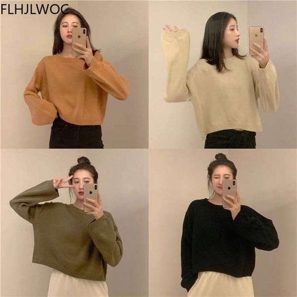 women's sweaters chic korea fashion clothes women long sleeve casual lazy loose o neck cute sweet girls knitted pullovers short d1, White;black
women's sweaters chic korea fashion clothes women long sleeve casual lazy loose o neck cute sweet girls knitted pullovers short d1, White;black