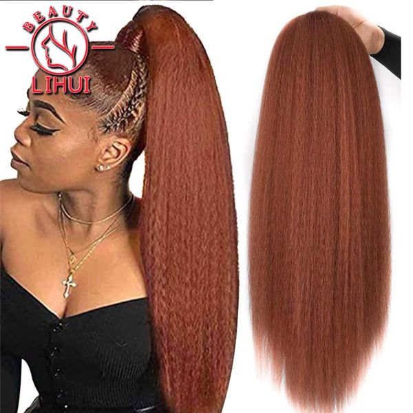 synthetic wigs lihui brown ponytail hair black yaki straight hairpiece fake 24inch clip
synthetic wigs lihui brown ponytail hair black yaki straight hairpiece fake 24inch clip