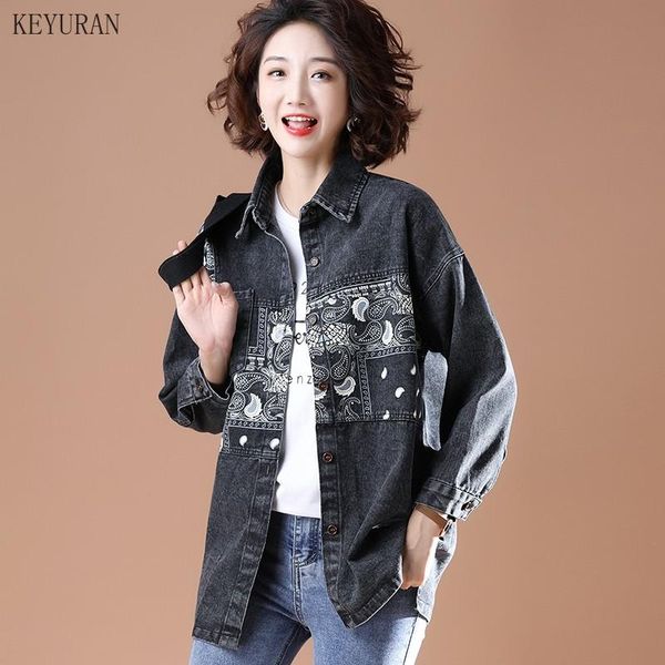denim blouse women 2021 autumn new casual black long sleeve printed jean coat vintage loose womens shirt retro denim jacket, White
denim blouse women 2021 autumn new casual black long sleeve printed jean coat vintage loose womens shirt retro denim jacket, White