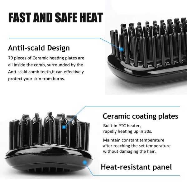 professional beard straightener comb hair straightening comb brush for beard men hair male styling tool hair brush styler
professional beard straightener comb hair straightening comb brush for beard men hair male styling tool hair brush styler