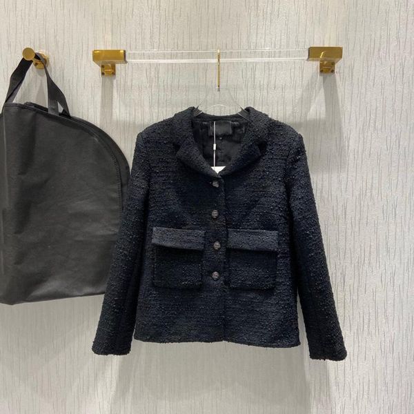 2021 spring summer collection crystal buttons single breasted 100% silk lined formal elegant black tweed blazer, White;black
2021 spring summer collection crystal buttons single breasted 100% silk lined formal elegant black tweed blazer, White;black