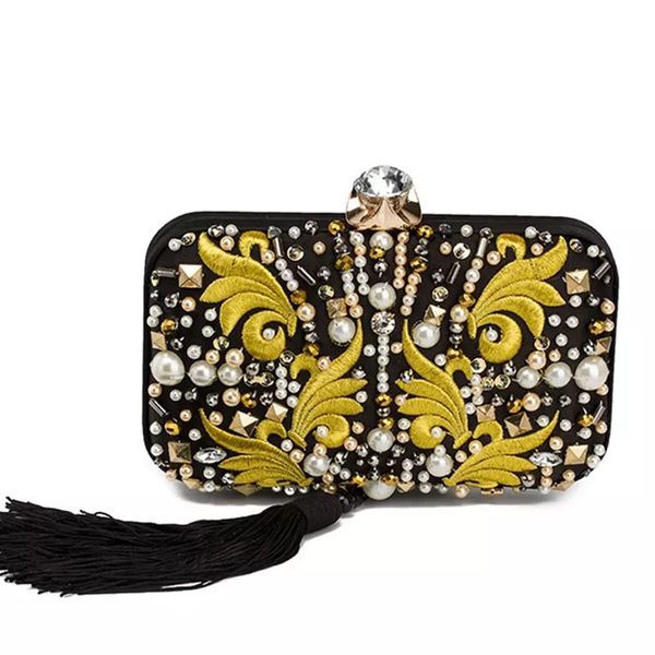 vintage embroidery clutch purse women pearl crystal beaded luxury party handbag small bridal wedding tassel evening bag
vintage embroidery clutch purse women pearl crystal beaded luxury party handbag small bridal wedding tassel evening bag