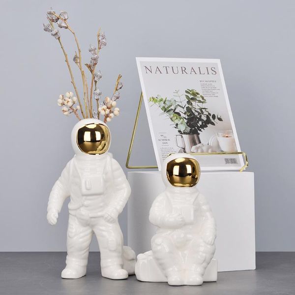 nordic style astronaut ceramic flower vase tablespace man piggy bank flowerpot home decoration accessories for livingroom
nordic style astronaut ceramic flower vase tablespace man piggy bank flowerpot home decoration accessories for livingroom