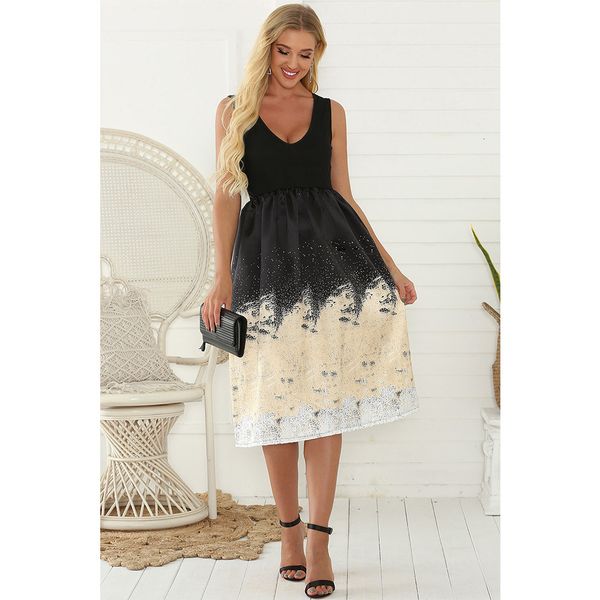 summer autumn women 2020 elegant a line deep v neck starry print female patchwork vintage party vestidos n0li, Black
summer autumn women 2020 elegant a line deep v neck starry print female patchwork vintage party vestidos n0li, Black