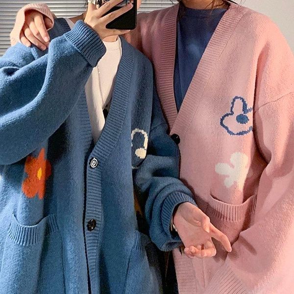 women's knits & tees hybskr korean style floral womens loose sweater cardigan fashion streetwear harajuku vintage female autumn knitted, White
women's knits & tees hybskr korean style floral womens loose sweater cardigan fashion streetwear harajuku vintage female autumn knitted, White