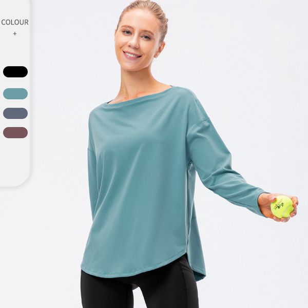 women's autumn and winter new style nylon nude yoga long-sleeved one-neck loose running sports training fitness clothes, White;red
women's autumn and winter new style nylon nude yoga long-sleeved one-neck loose running sports training fitness clothes, White;red