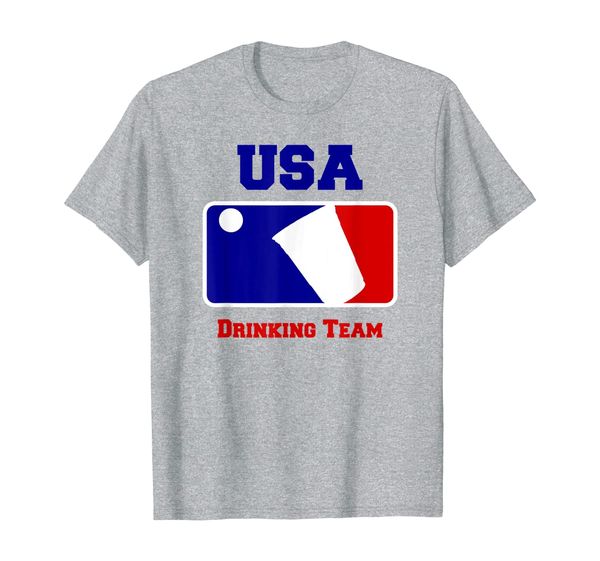 USA Drinking Team Funny Party Beer Pong Game T-Shirt, Mainly pictures