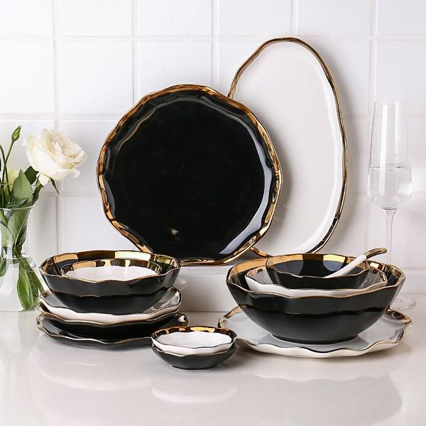 dishes & plates gold rim round porcelain dessert home dinnerware kits salad bowl lotus edge
dishes & plates gold rim round porcelain dessert home dinnerware kits salad bowl lotus edge