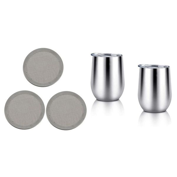 coffee filters metal filter - reusable stainless steel 3pcs with vacuum insulated wine tumbler (2 pack)
coffee filters metal filter - reusable stainless steel 3pcs with vacuum insulated wine tumbler (2 pack)