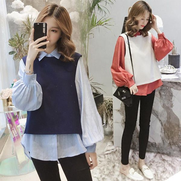 maternity & tees lactation shirt style han fan vest lantern sleeve set, White
maternity & tees lactation shirt style han fan vest lantern sleeve set, White