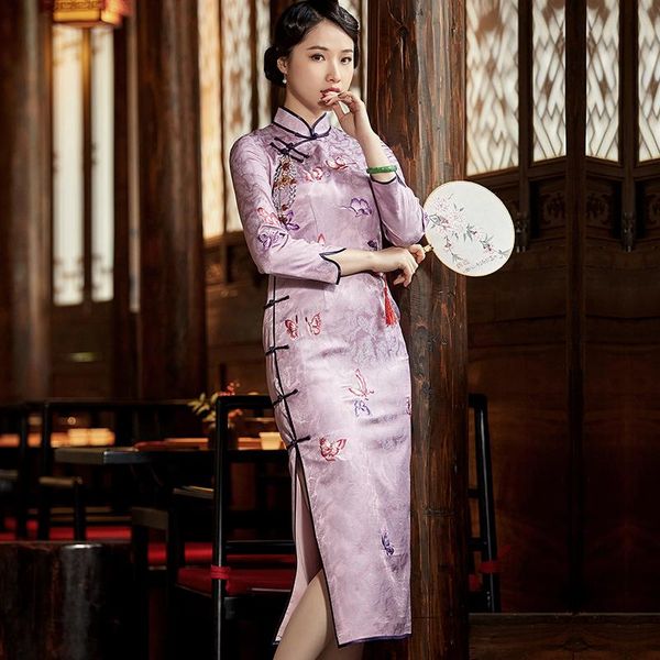 ethnic clothing wind restoring ancient ways of fund 2021 autumn winters silk embroidery side having long qipao dress party, Red
ethnic clothing wind restoring ancient ways of fund 2021 autumn winters silk embroidery side having long qipao dress party, Red