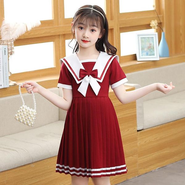 girl's dresses college style short-sleeved korean dress girl bow sailor school uniform summer performance costume children sweet prince, Red;yellow
girl's dresses college style short-sleeved korean dress girl bow sailor school uniform summer performance costume children sweet prince, Red;yellow