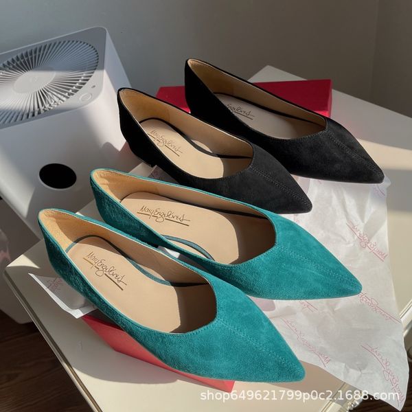 single shoe pointed flat cashmere low spring and summer 2021 women's sho, Black
single shoe pointed flat cashmere low spring and summer 2021 women's sho, Black