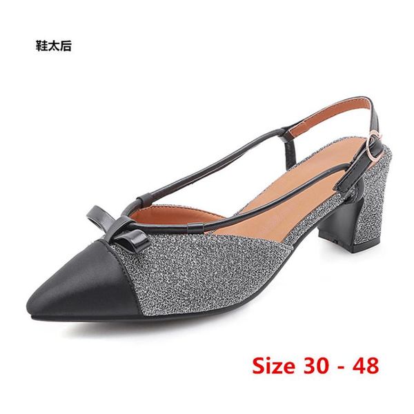 dress shoes summer pumps low high heels sandals women's stiletto party wedding heel slingbacks woman small big size 30 - 48, Black
dress shoes summer pumps low high heels sandals women's stiletto party wedding heel slingbacks woman small big size 30 - 48, Black