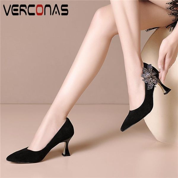 dress shoes verconas elegant mature women pumps spring summer appliques pointed toe high heels kid suede woman party office, Black
dress shoes verconas elegant mature women pumps spring summer appliques pointed toe high heels kid suede woman party office, Black