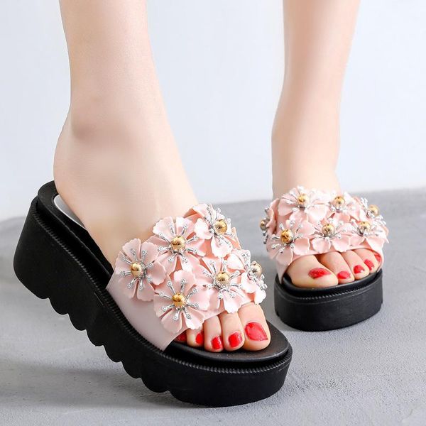 slippers woman summer plastics cool slipper pvc flange flip flops lady leisure beach shoes height increased platform, Black
slippers woman summer plastics cool slipper pvc flange flip flops lady leisure beach shoes height increased platform, Black