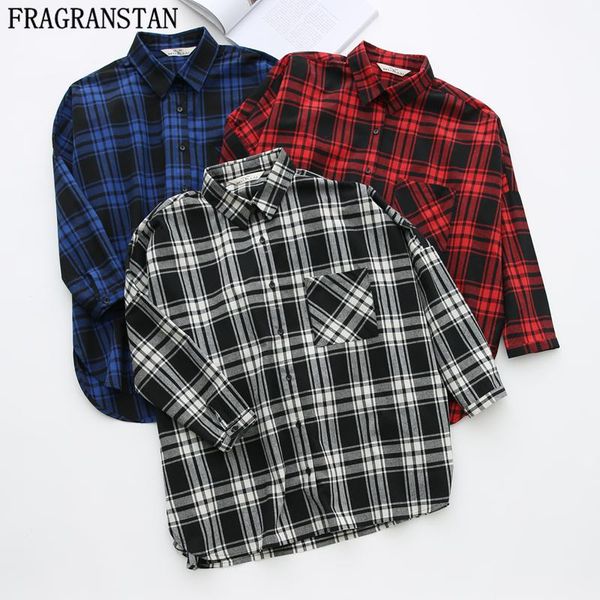 women's blouses & shirts 2021 women spring bf oversize plaid shirt streetwear loose plus size long sleeve cotton blouse female high qua, White
women's blouses & shirts 2021 women spring bf oversize plaid shirt streetwear loose plus size long sleeve cotton blouse female high qua, White