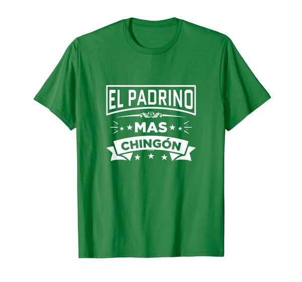el padrino mas chingon funny spanish fathers day gift shirt, White;black